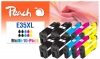 Peach 10er-Pack Tintenpatronen, kompatibel zu  Epson No. 35XL, T3591*4, T3592*2, T3593*2, T3594*2